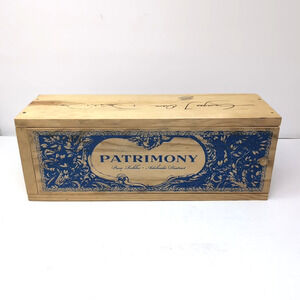 Patrimony Wine Box Wood Signed Paso Robles Adelaida District‎ 2015 Rustic Decor